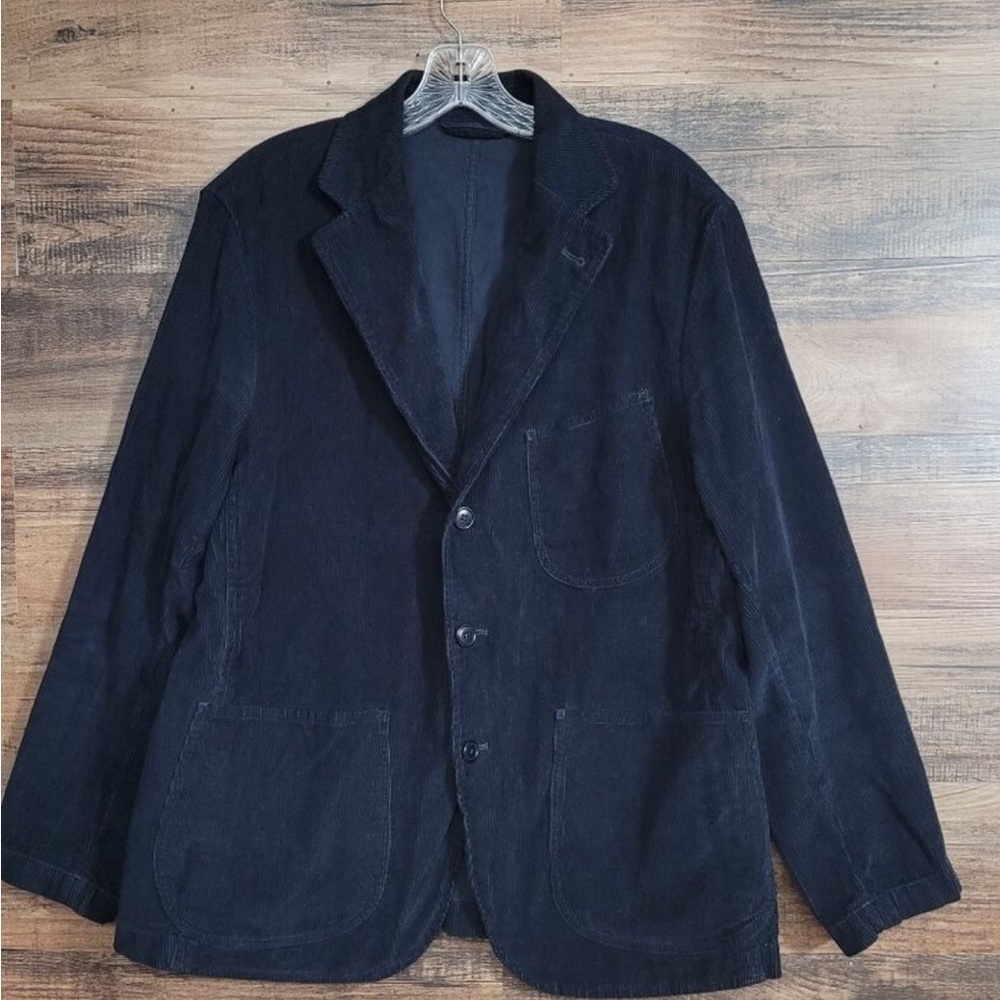 Buck Mason Corduroy Chore Coat Jacket L Pockets Navy Quiet Luxury Preppy Coastal